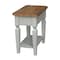 International Concepts Rectangle Vista Side Table, 24 W, 14 L, 24 in H, Wood, Hickory/Stone OT41-15E2 - alternate 4